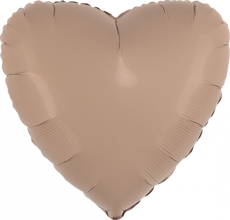 Шар Сердце, Ретро Какао, Сатин / Cocoa 