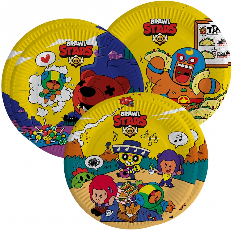 Тарелки Brawl Stars, Команда бойцов, дизайн №1