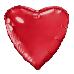 Шар Сердце, Красный (в упаковке)