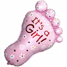 Шар Мини-фигура Ножка девочки Old (сердечки+цветочки) / Foot Girl (в упаковке)